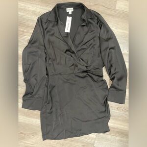 The Drop Women's Mack Silky Wrap Mini Dress